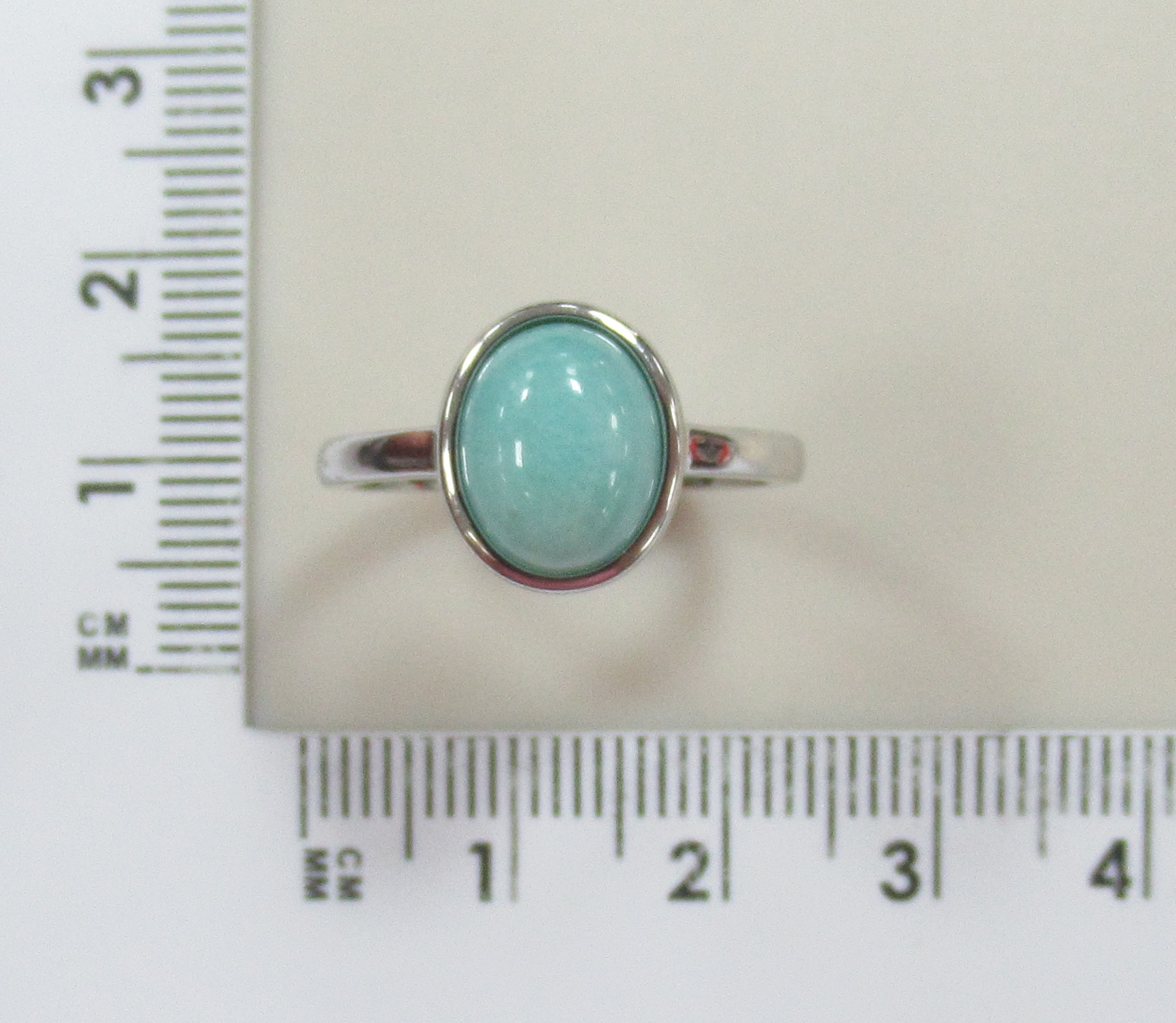 Серебряное кольцо с амазонитом